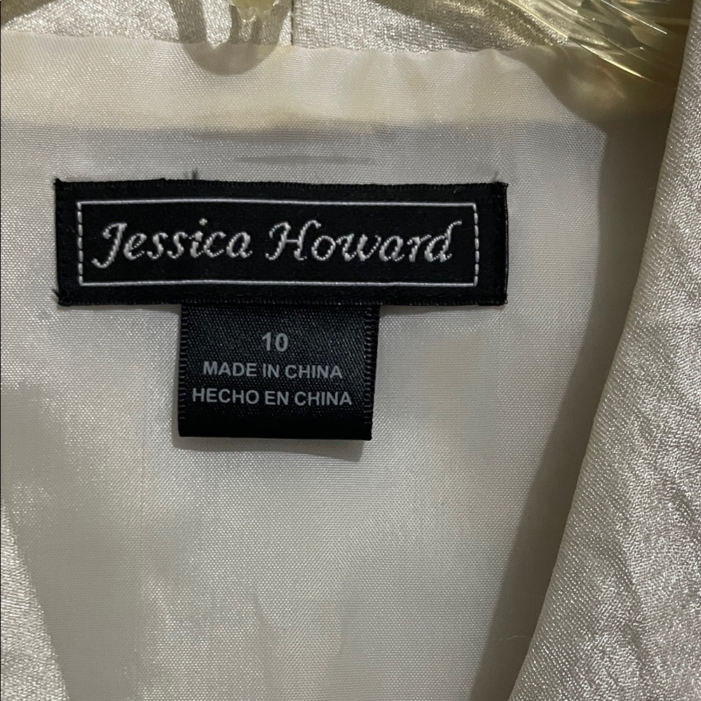 Jessica Howard Black and White Layered Dress with Jacket sz 10 new - Picture 2 of 8